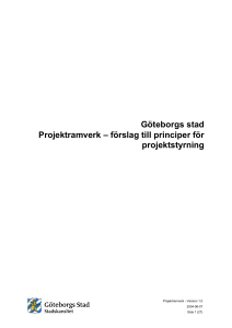 Ramverk - förslag till principer för projekt