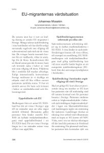 EU-migranternas vårdsituation