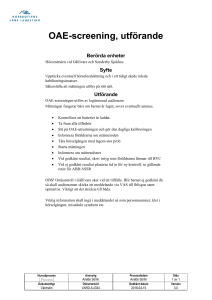 OAE-screening, utförande