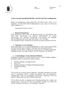 Avtal avseende konsultstöd till ISSL och MVI på Försvarshögskolan