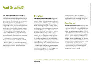 vad är adhd? - Riksförbundet för Rörelsehindrade Barn och Ungdomar