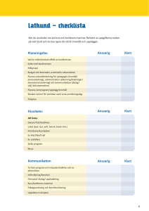 Lathund – checklista - SISU Idrottsutbildarna