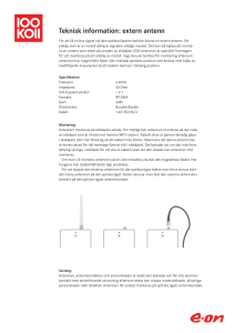 Teknisk information: extern antenn