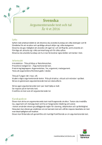 Planering argumentation