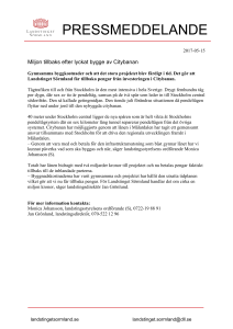 Pressmeddelande 2017-05-15 Citybanan