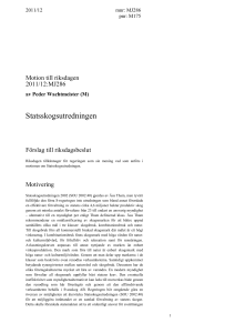Statsskogsutredningen - Riksdagens öppna data