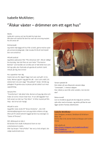 Älskar växter – drömmer om ett eget hus