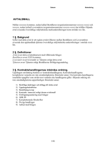 AVTALSMALL 1 §. Bakgrund 2 §. Definitioner 3