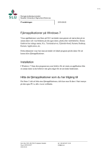 Fjärrapplikation på Windows 7