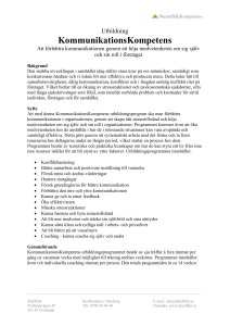 Utbildning - KommunikationsKompetens