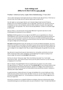 Predikan Anna Frydenberg (og Nohlert) 17 mars 2013