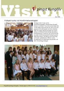 Fullsatt kyrka vid Konfirmationshögtid