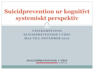 Suicidprevention ur kognitivt perspektiv