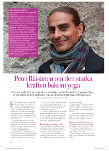 Petri Räisänen om den starka kraften bakom yoga