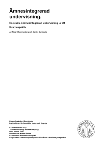 Ämnesintegrerad undervisning.