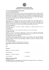 Avtal om elektronisk publicering §1. Avtal om elektronisk publicering