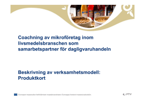 Coachning av mikroföretag inom livsmedelsbranschen som