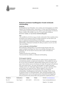 Hedemora kommuns handlingsplan rörande kränkande