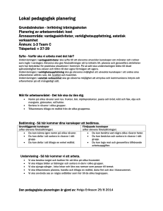 Lokal pedagogisk planering