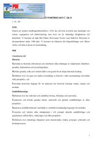 HISTORIA – MEDBORGARRÄTTSRÖRELSEN – ÅK 8