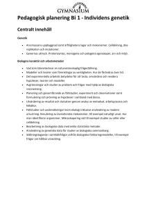 Pedagogisk planering Bi 1