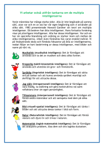 Vi arbetar också utifrån tankarna om de multipla intelligenserna