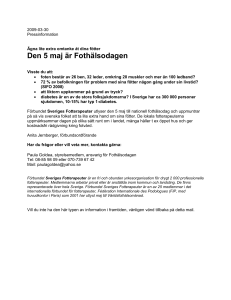 Pressmeddelande 1 - Sveriges Fotterapeuter