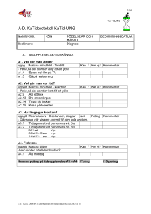 Testprotokoll Studie Tidsuppfattning