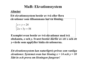 Ekvationssystem