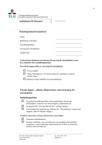 Arbetsplatsintroduktion