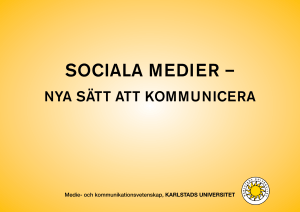 Sociala medier - Karlstads universitet