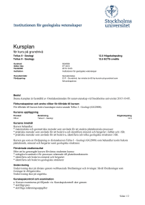 Kursplan, gäller från HT 2015