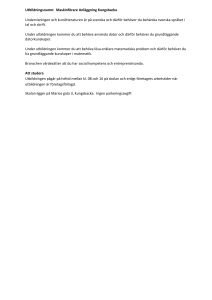 Utbildningsnamn: Maskinförare Anläggning Kungsbacka