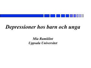 Depressioner hos barn och unga