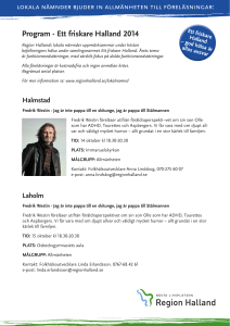 Program - Ett friskare Halland 2014