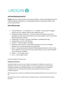 URETRASYNDROM/URETRIT Behandlingstrappa