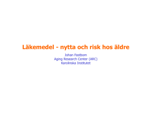 Läkemedel - nytta och risk hos äldre