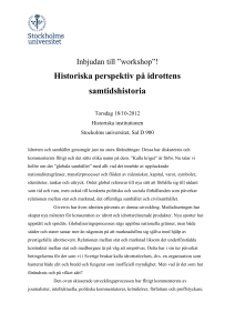 Historiska perspektiv på idrottens samtidshistoria