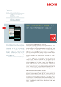 Unite Axess produktblad