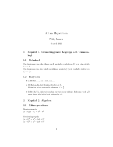 A1:an Repetition