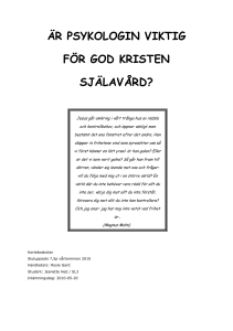 är psykologin viktig för god kristen själavård?