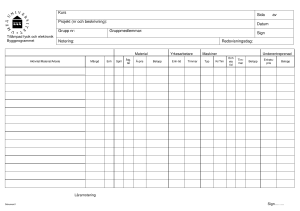 Datum Grupp nr: Gruppmedlemmar: Sign Notering - TFE