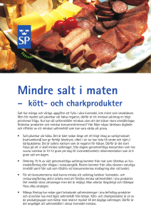 Mindre salt i maten - Kött och Charkföretagen