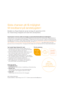 Sista chansen att få möjlighet till bredband på