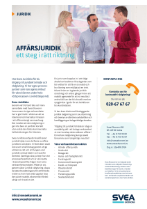 AFFÄRSJURIDIK ett steg i rätt riktning