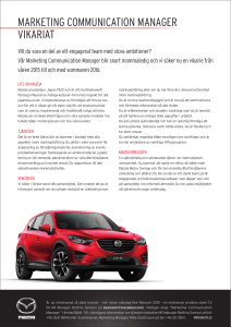 marketing communication manager vikariat