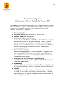 Minnesanteckningar från föräldraråd på Önsvala