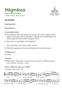 Högmässa - Sankt Pauli hemsida