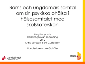 Barns och ungdomars samtal om sin psykiska ohälsa i