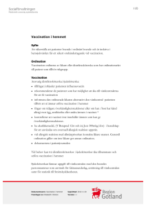 Vaccination i hemmet